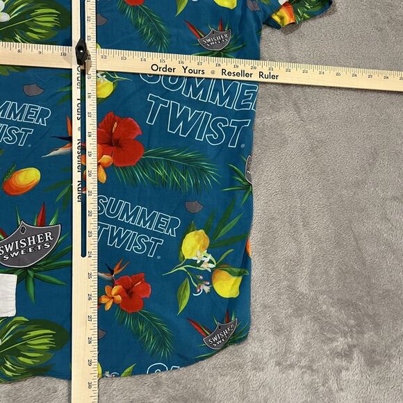 Strata Shirt Mens Medium Swisher Sweets Summer Twist Hawaiian Button Up Promo - Picture 8 of 8